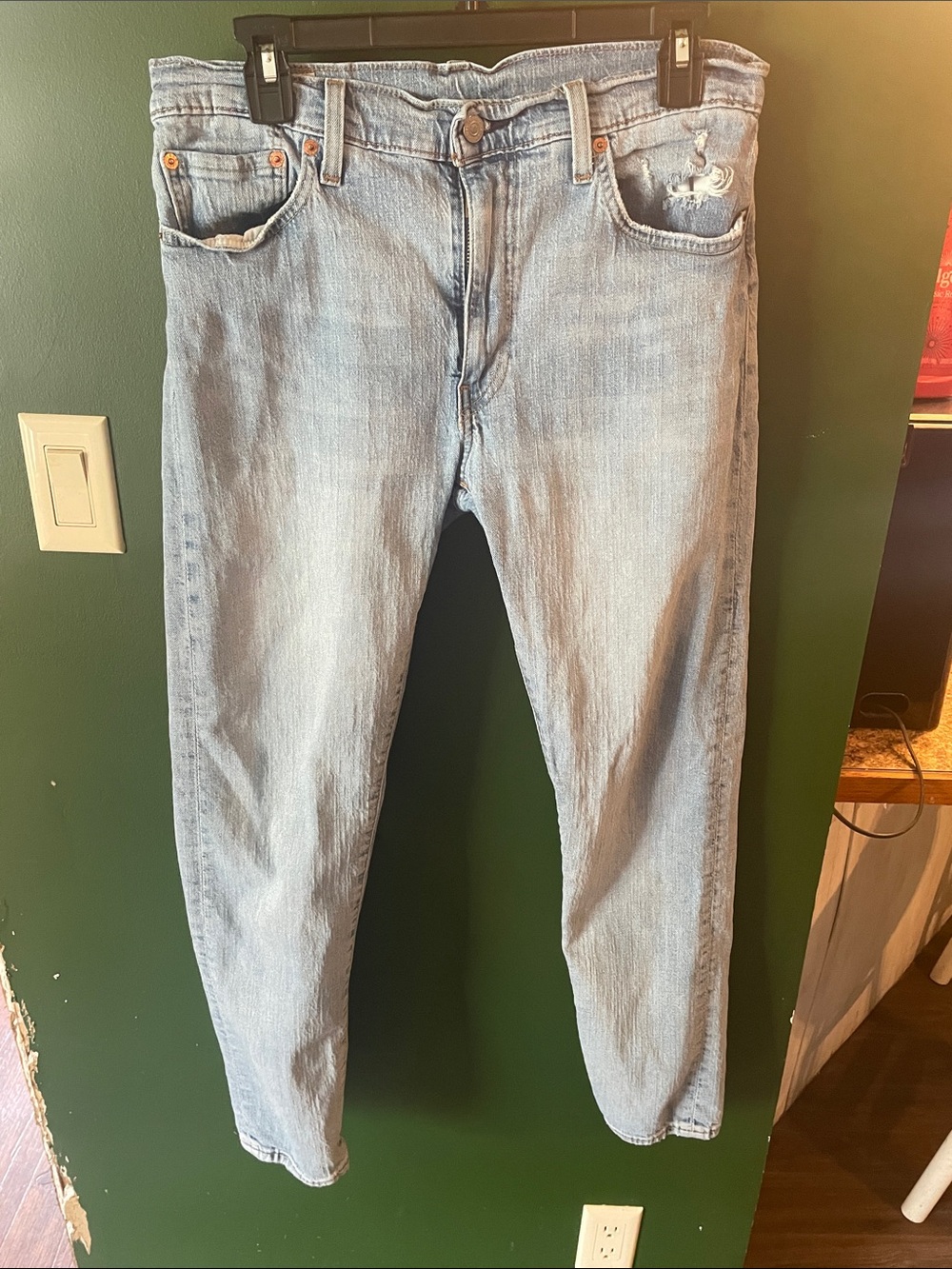 Levis Lot 512 Faded Distressed Jeans Size 33x32 Slim Straight